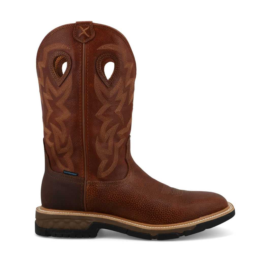 TWISTED X BOOTS Boots Twisted X Rust Brown and Saddle Waterproof Western Work Boot MXBW011