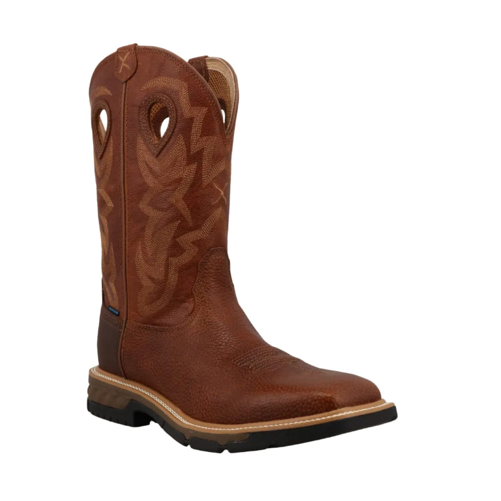 TWISTED X BOOTS Boots Twisted X Rust Brown and Saddle Waterproof Western Work Boot MXBW011