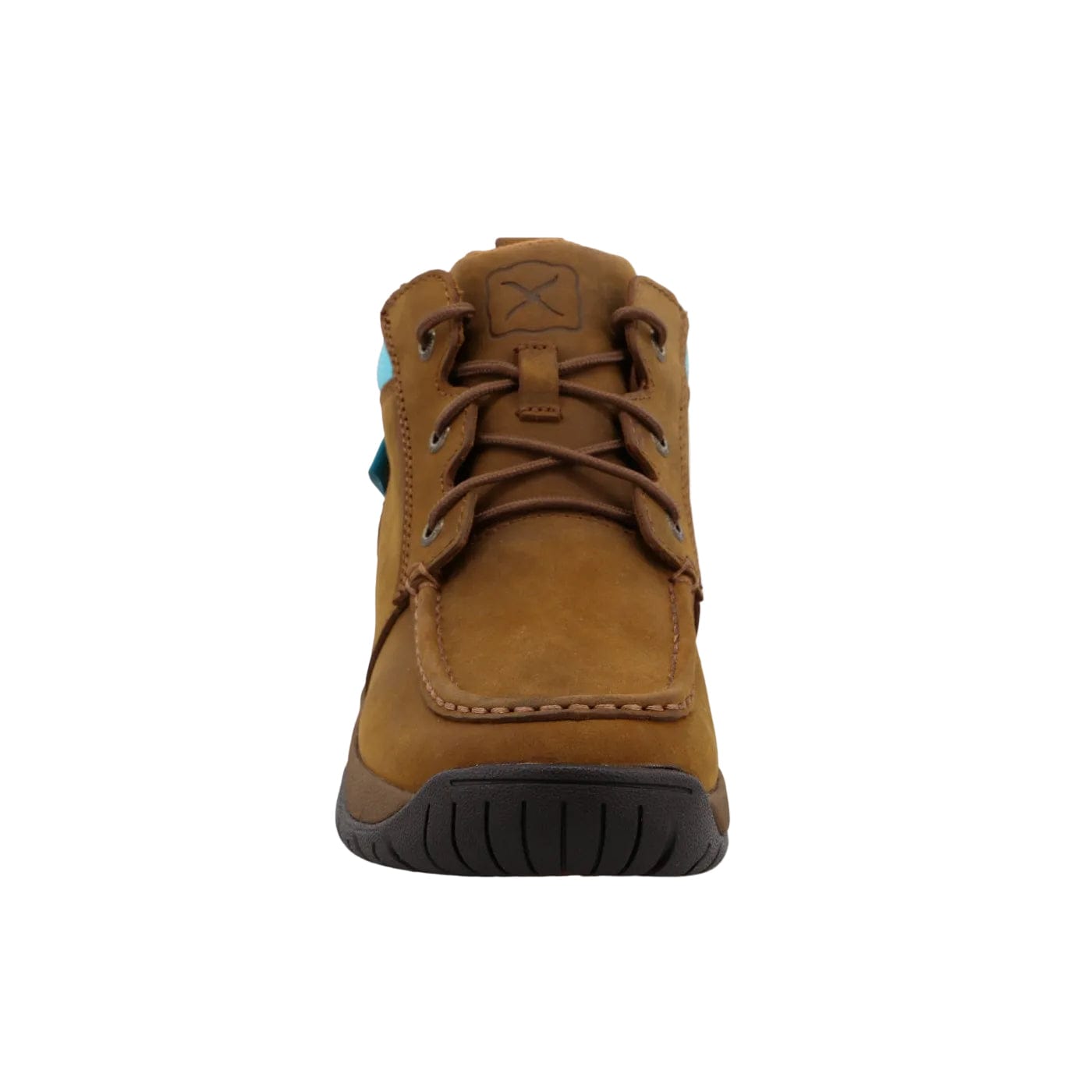 TWISTED X BOOTS Boots Twisted X Women's Oiled Saddle & Aruba Blue All Around Work Boot WAXW001