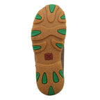TWISTED X BOOTS Shoes Twisted X Kids Deep Taupe & Kelly Green Chukka Driving Moc Shoe YDM0055