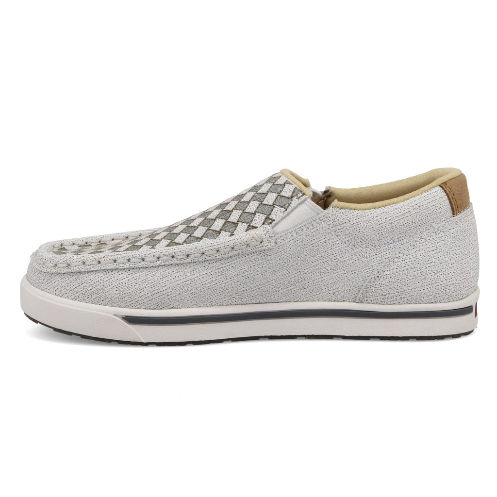 TWISTED X BOOTS Shoes Twisted X Kids White & Grey Slip On Kicks Shoe YCA0022