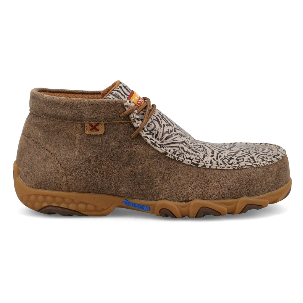 TWISTED X BOOTS Shoes Twisted X Women's Bomber & Nude Print Chukka Driving Moc Work Shoe WDMXN03