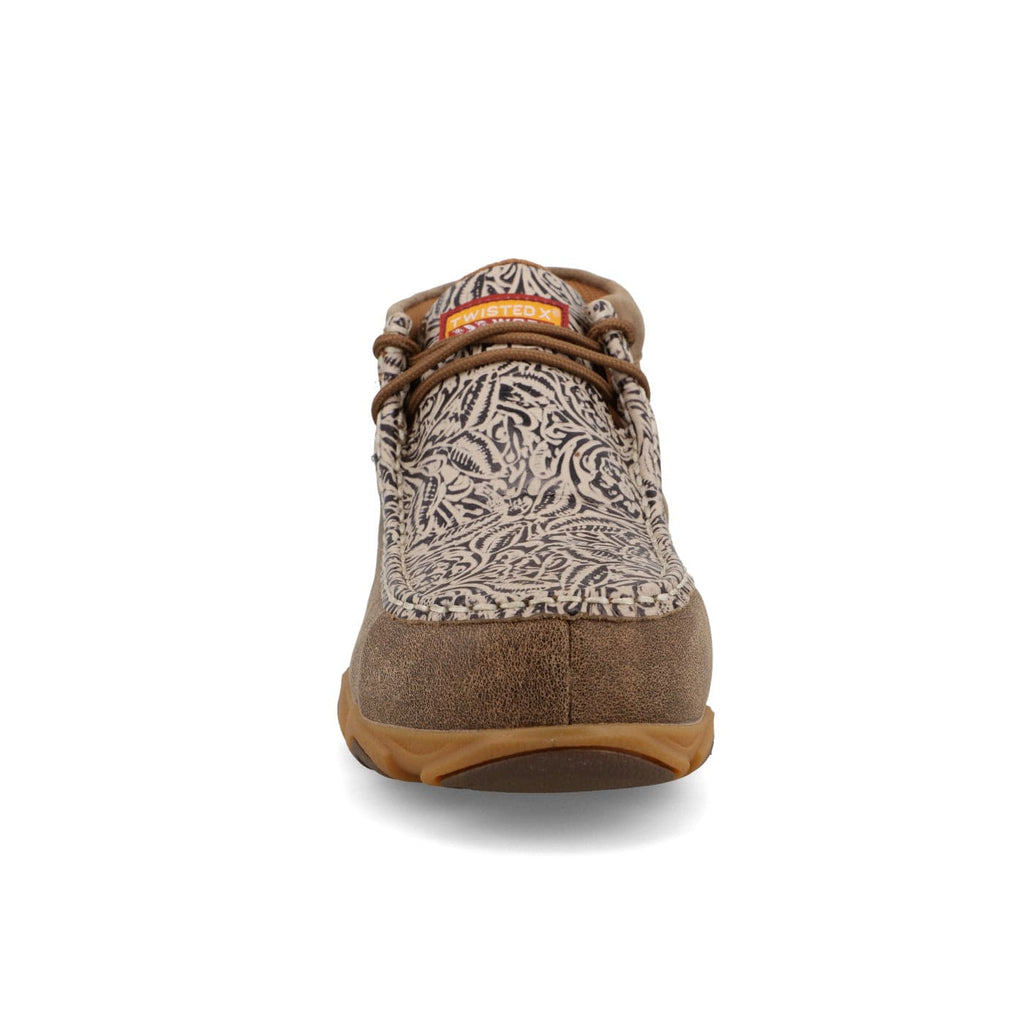 TWISTED X BOOTS Shoes Twisted X Women's Bomber & Nude Print Chukka Driving Moc Work Shoe WDMXN03