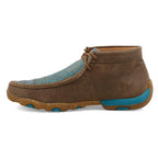 TWISTED X BOOTS Shoes Twisted X Women's Bomber & Turquoise Chukka Driving Moc Shoe WDM0148