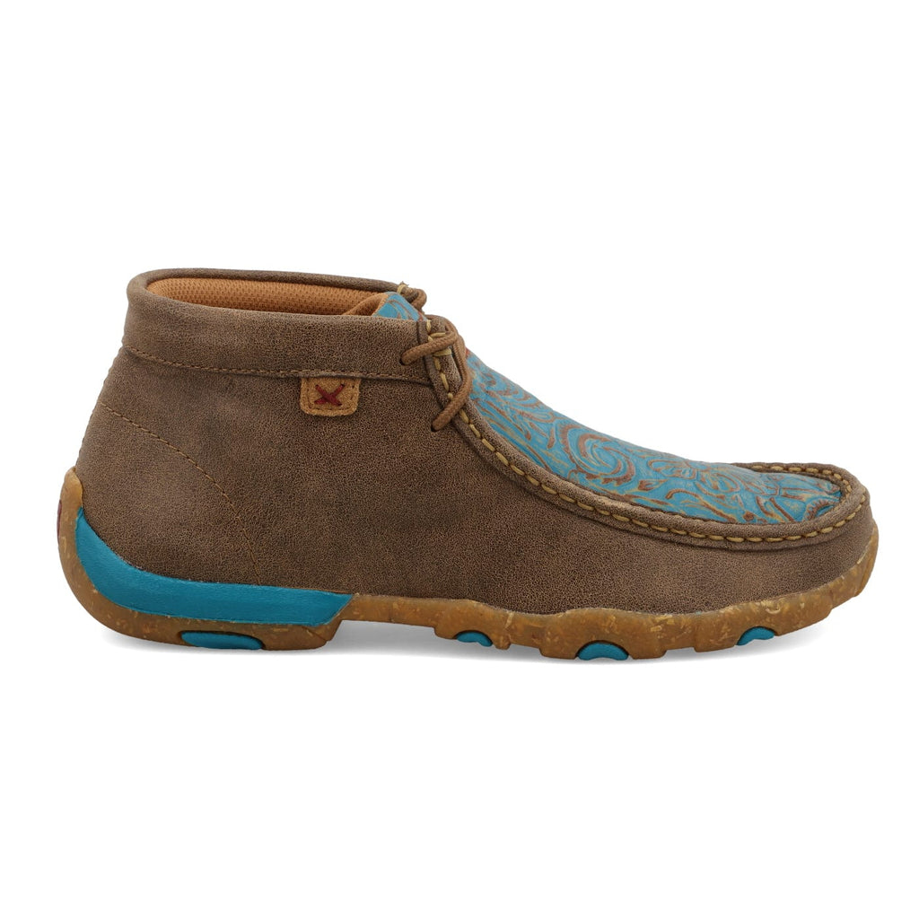 TWISTED X BOOTS Shoes Twisted X Women's Bomber & Turquoise Chukka Driving Moc Shoe WDM0148
