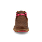 TWISTED X BOOTS Shoes Twisted X Women's Dark Tan & Pink Chukka Driving Moc Shoe WDMX004
