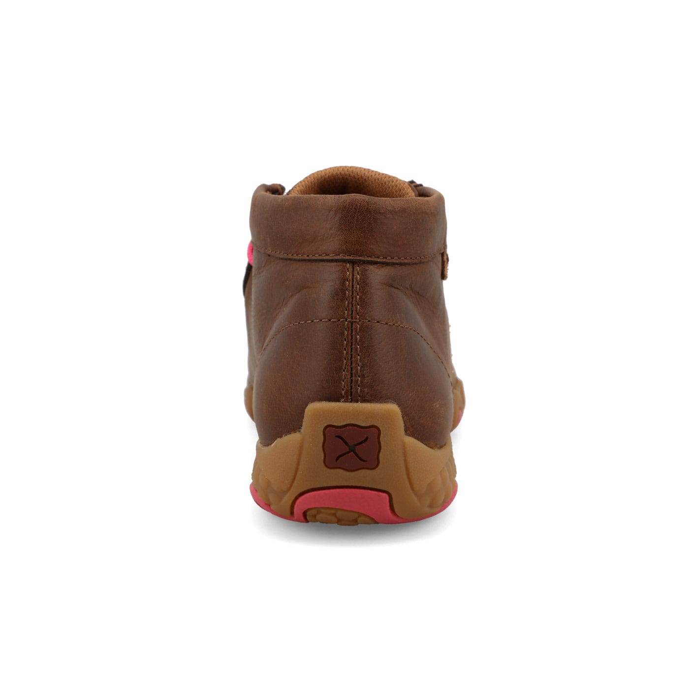 TWISTED X BOOTS Shoes Twisted X Women's Dark Tan & Pink Chukka Driving Moc Shoe WDMX004