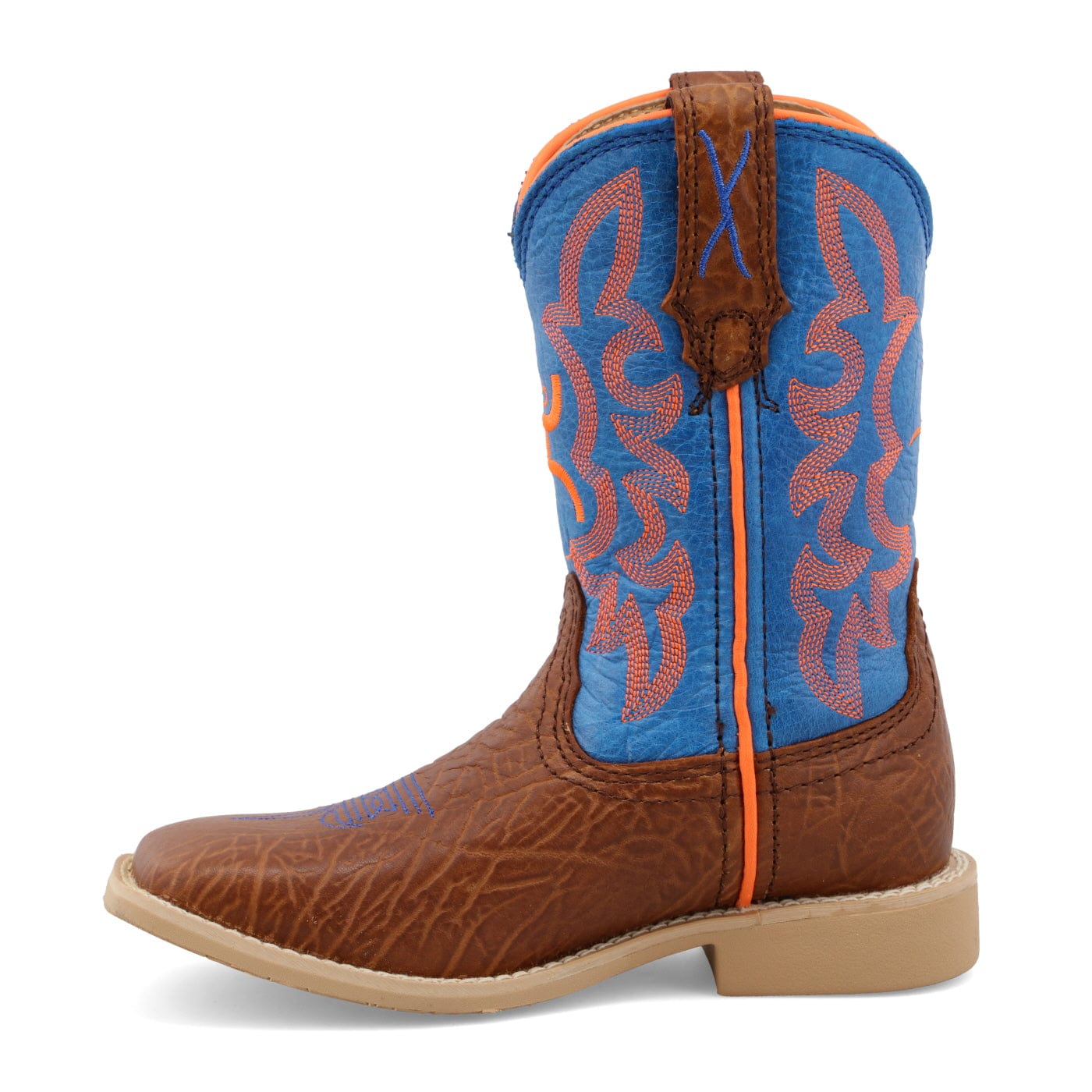 Twisted X Kids Cogc Bullhide & Neon Blue Hooey Western Boot