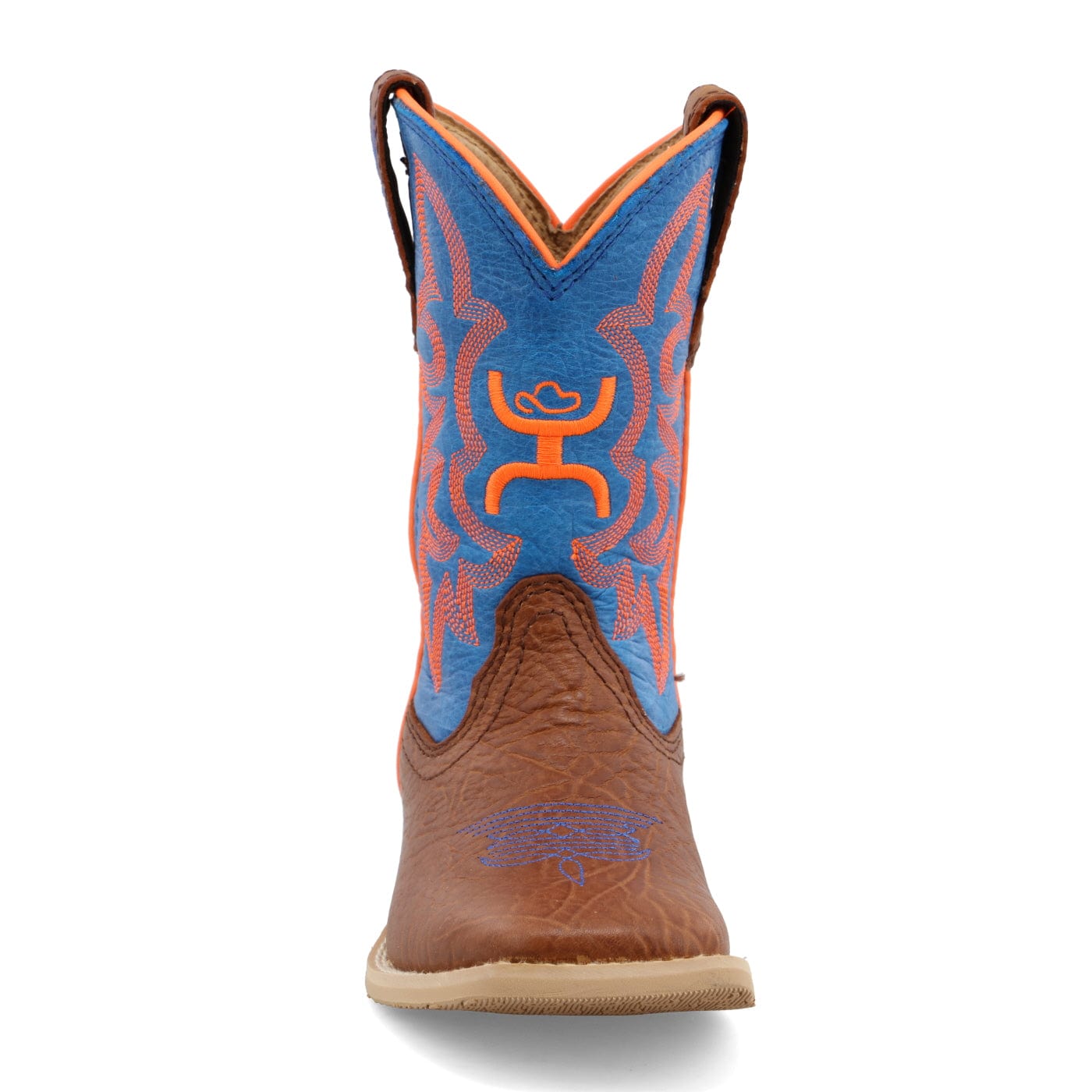 Twisted X Kids Cogc Bullhide & Neon Blue Hooey Western Boot