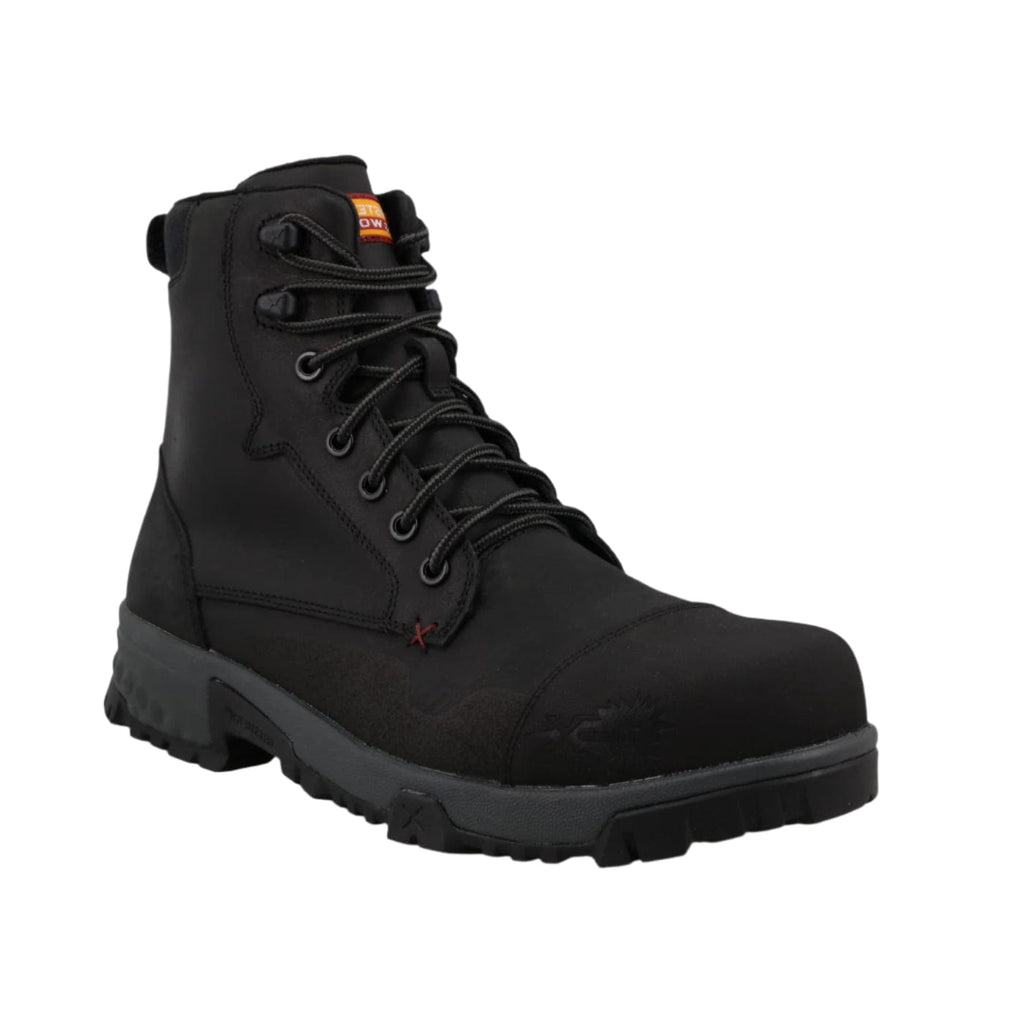 Twisted X Boots Twisted X Men's Black 6" Nano Toe Lace up Work Boot MXCN005