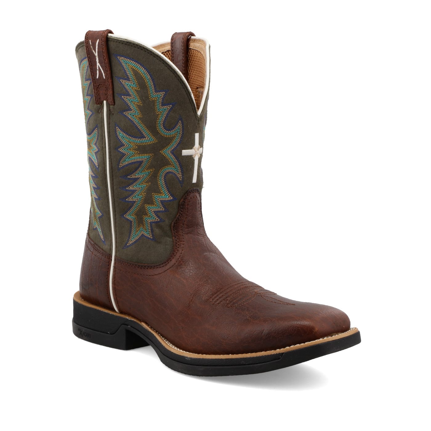 Twisted X Boots Twisted X Men's Brown & Green Tech X Western Boot MXW0004