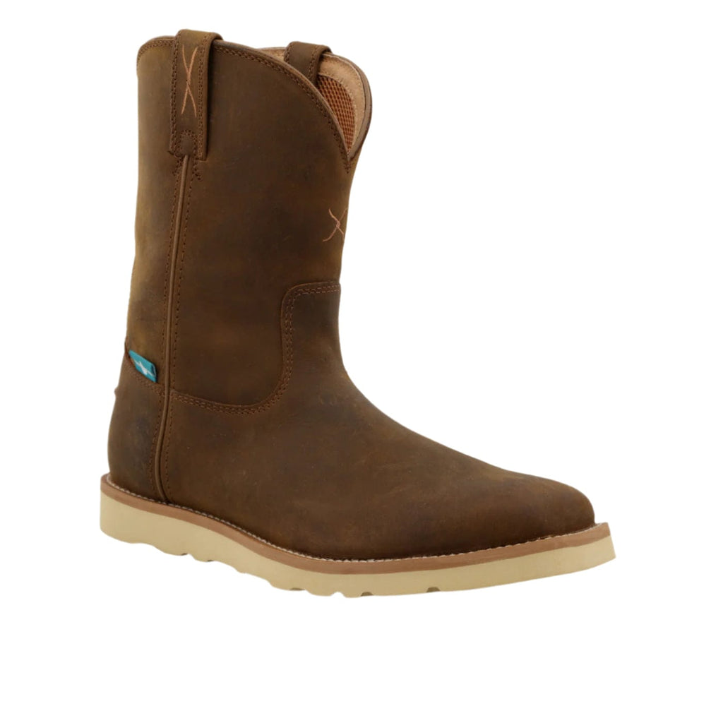 Twisted X Boots Twisted X Men's Distressed Saddle Pull On Wedge Sole Work Boot MCBW001