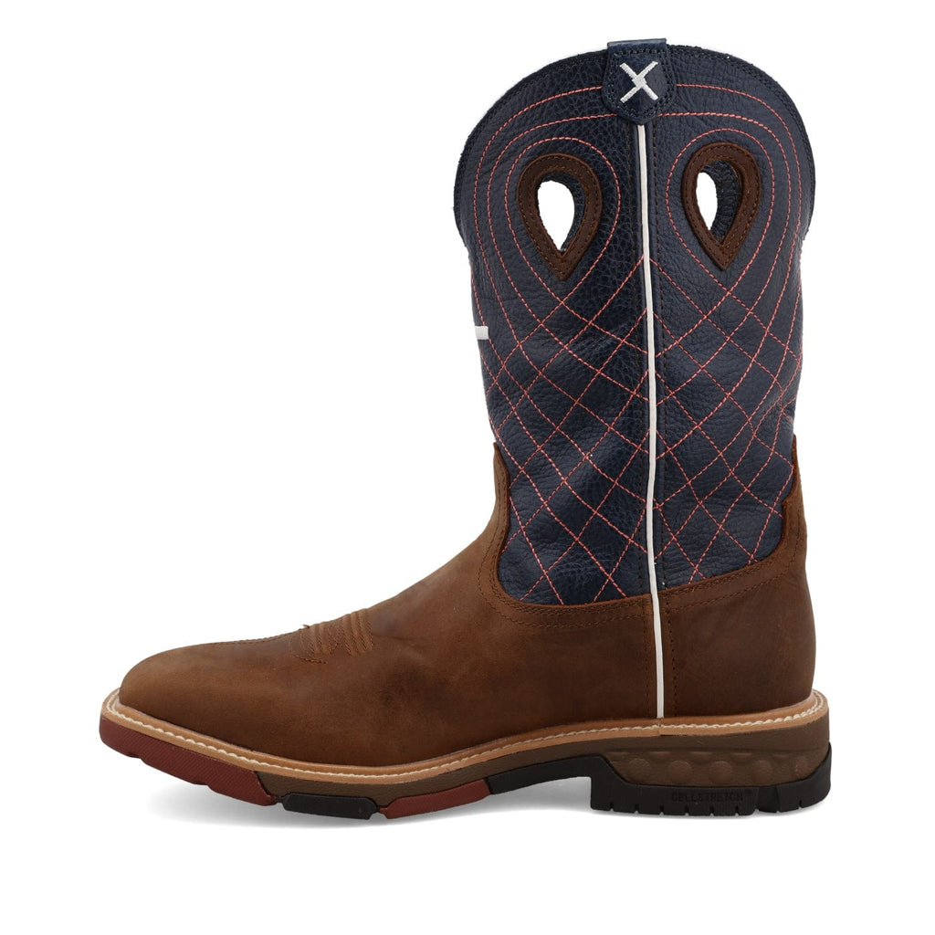 Twisted X Boots Twisted X Men's Mocha & Navy Western Work Boot MXBW001