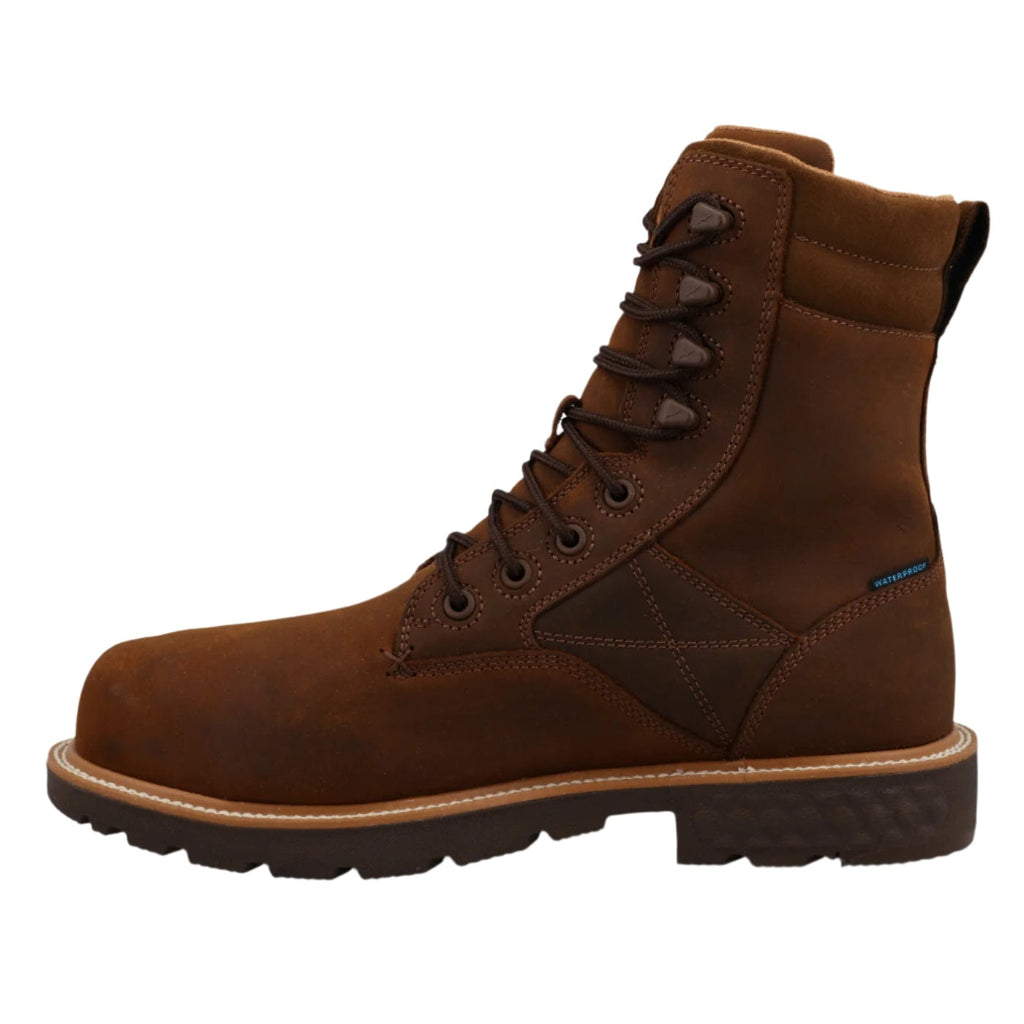 Twisted X Boots Twisted X Men's Toffee 8" Nano Toe Waterproof Work Boots MXCNWM3