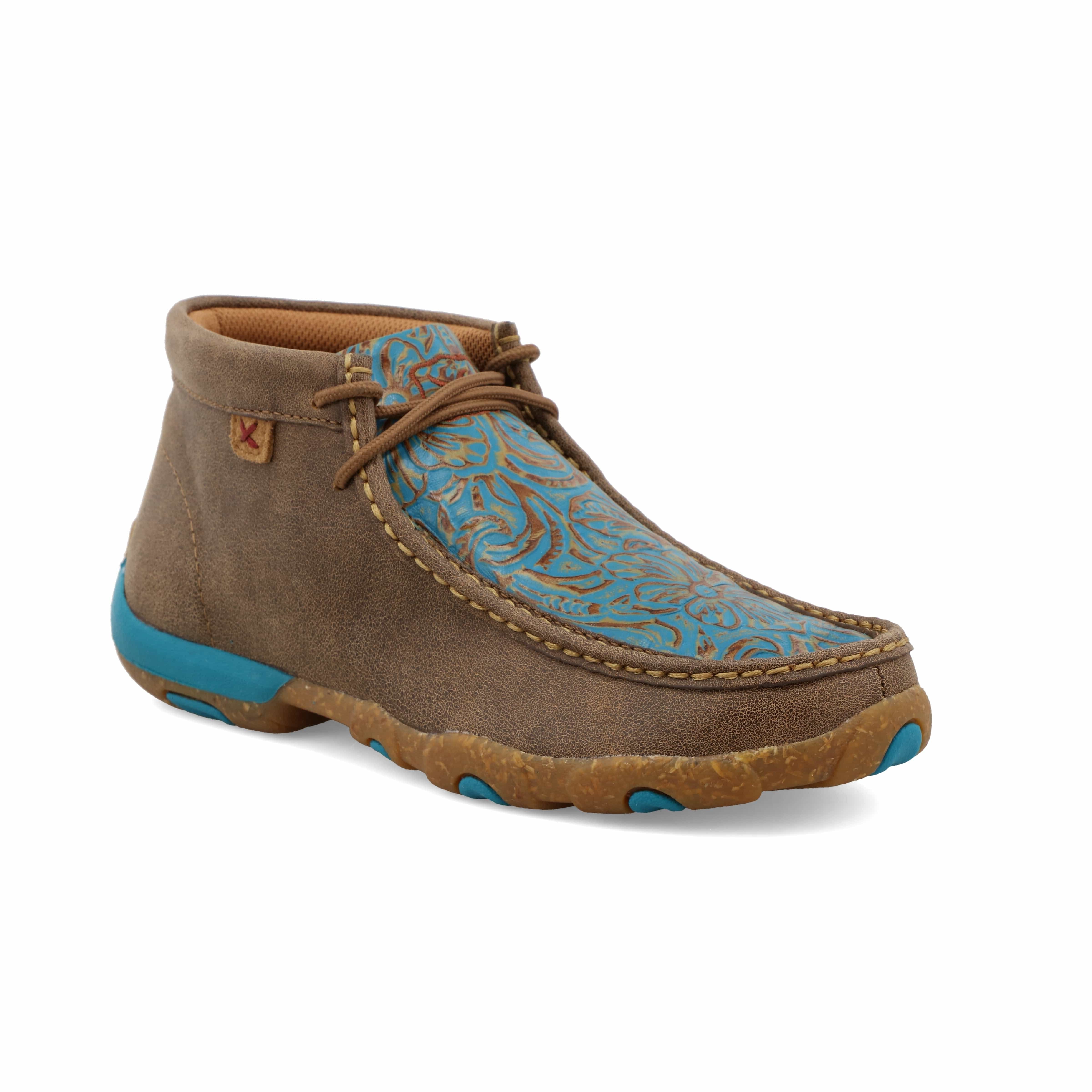 Twisted X Women's Bomber & Turquoise Chukka Driving Moc Shoe