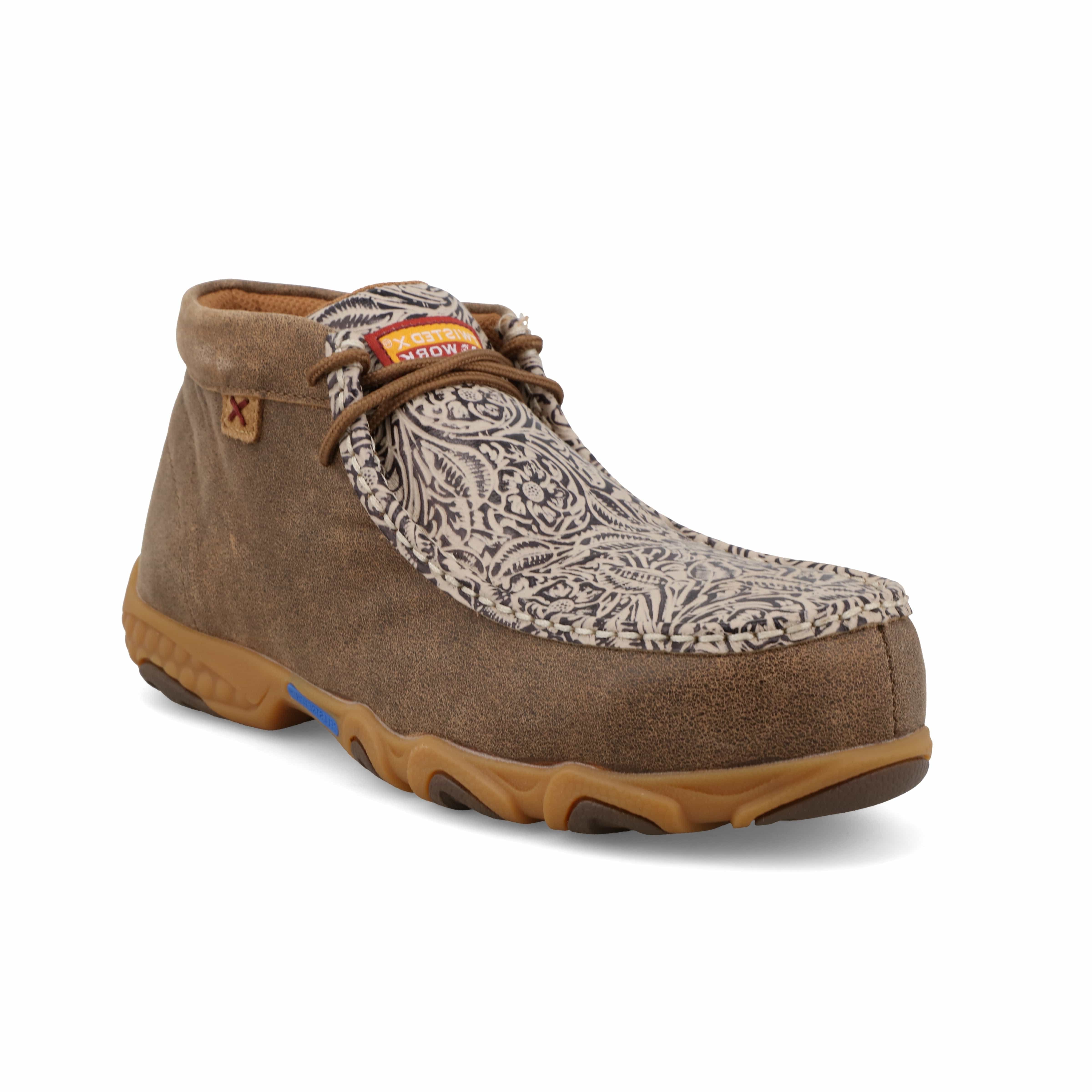 Twisted X Women's Bomber & Nude Print Chukka Driving Moc Work Shoe