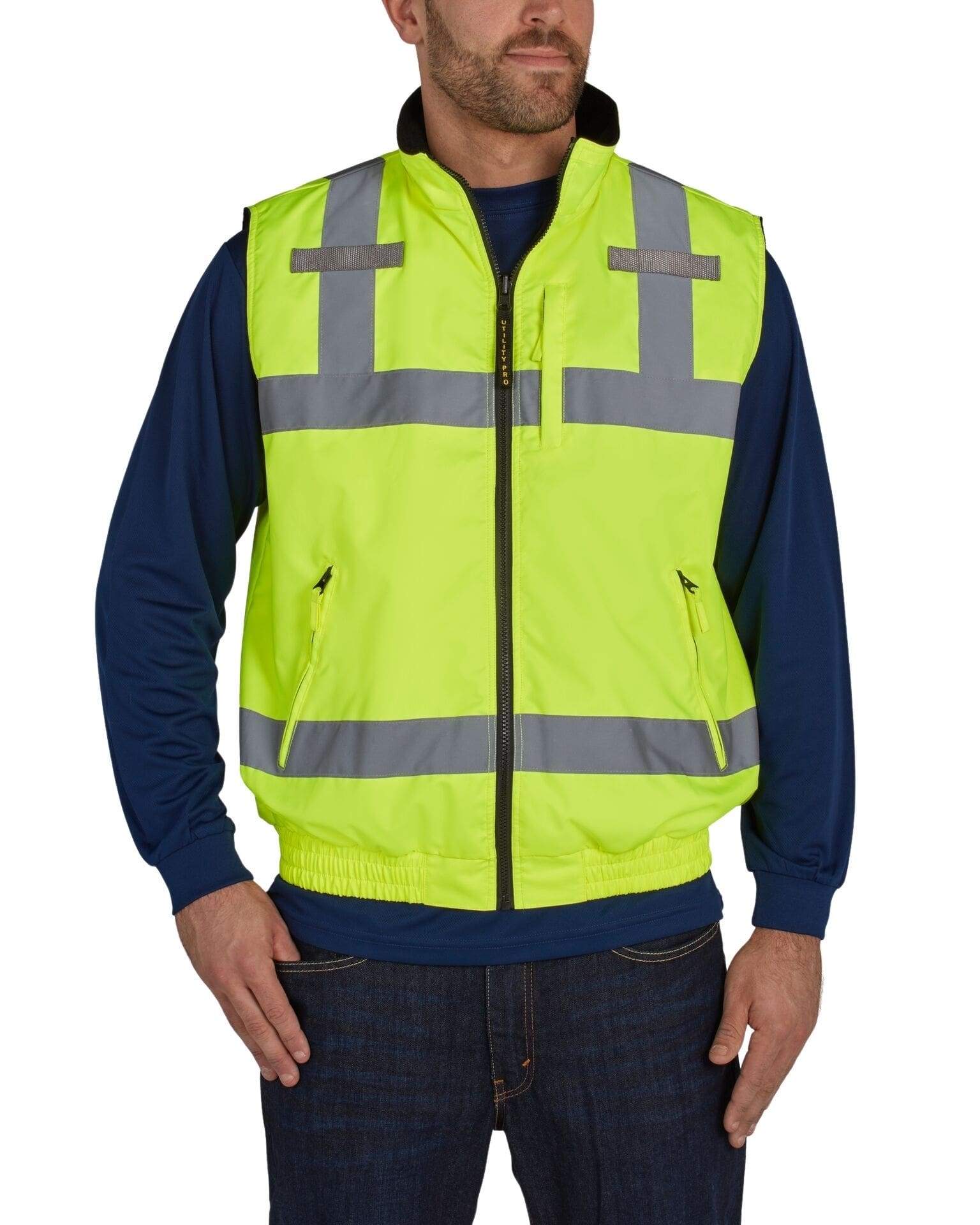 UHV1001 HiVis Full Zip Reversible Insulated Vest – Russell's