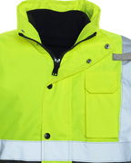Utility Pro Wear Jacket UHV563 HiVis Bomber Jacket with Removable Fleece & Teflon Fabric Protector - Yellow