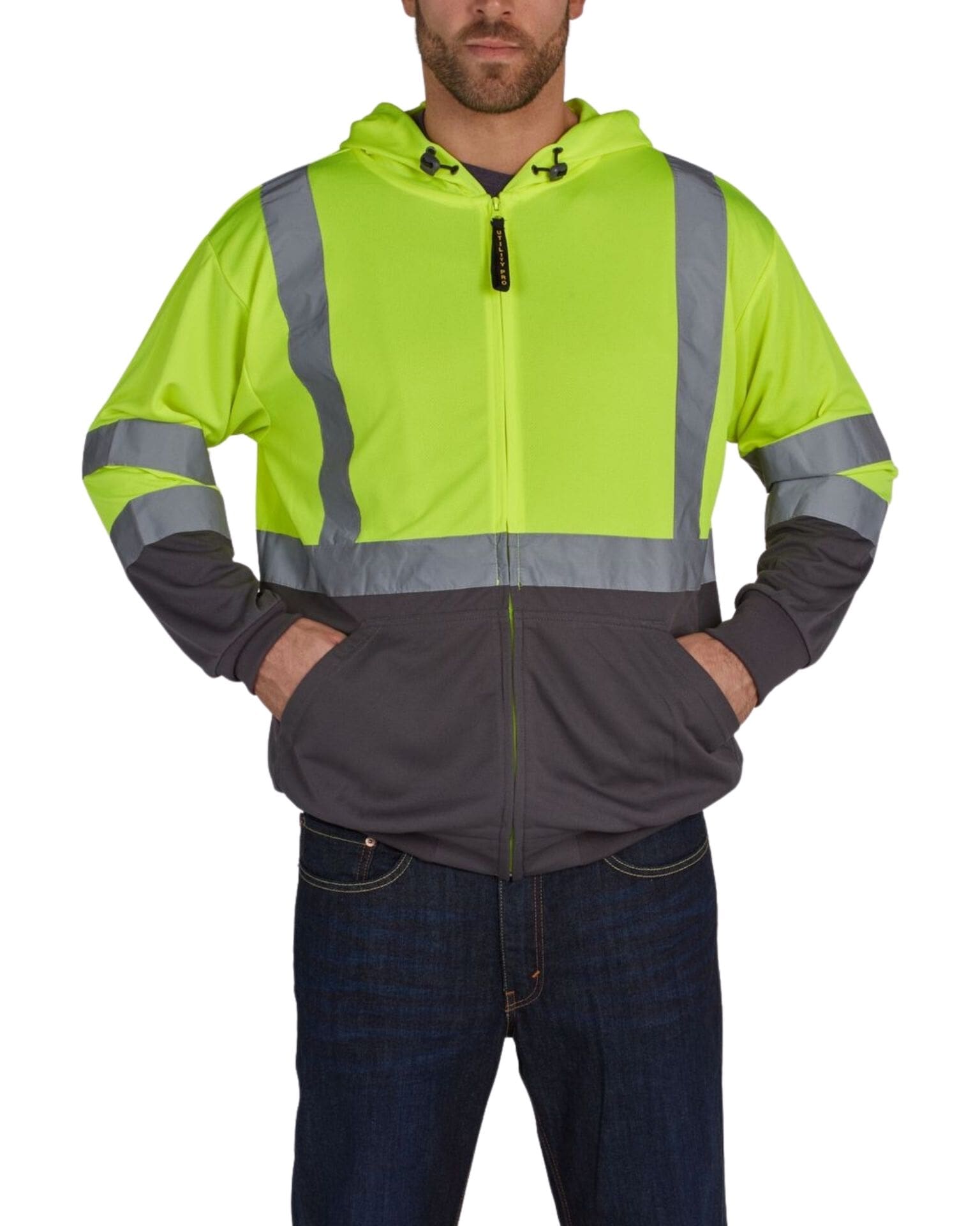 Utility Pro Wear Jacket UHV829 HiVis Ultra Light Full Zip Hoodie