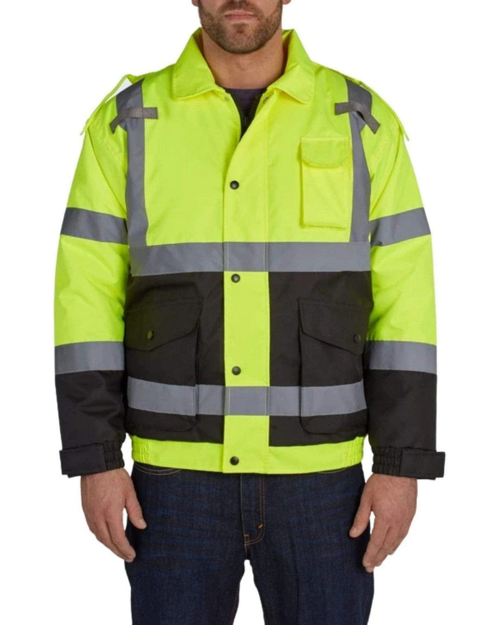Utility Pro Wear Men's Outerwear UHV562 HiVis Quilt Lined Bomber Jacket