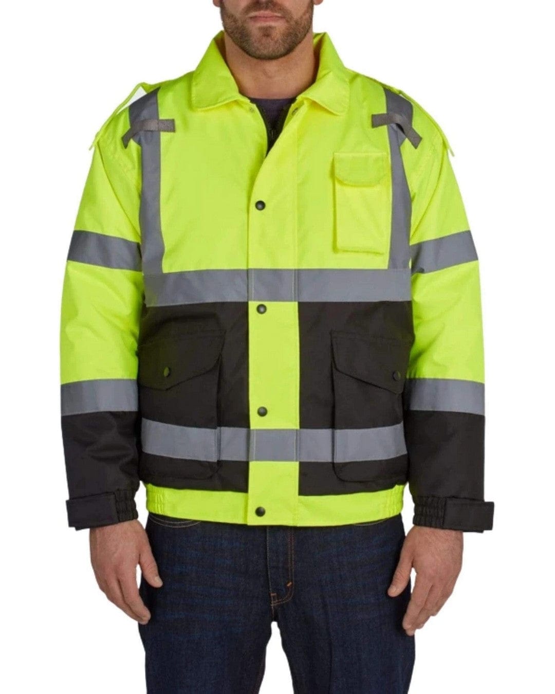 Utility Pro Wear Men's Outerwear UHV562 HiVis Quilt Lined Bomber Jacket
