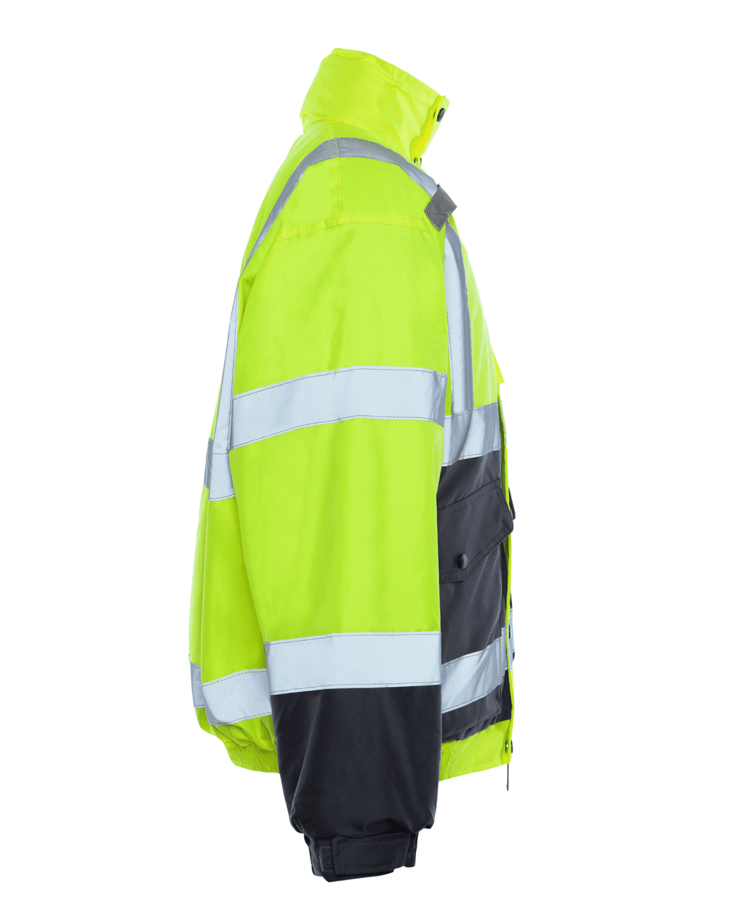 Utility Pro Wear Men's Outerwear UHV563 HiVis Bomber Jacket with Removable Fleece & Teflon Fabric Protector - Yellow