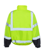 Utility Pro Wear Men's Outerwear UHV563 HiVis Bomber Jacket with Removable Fleece & Teflon Fabric Protector - Yellow