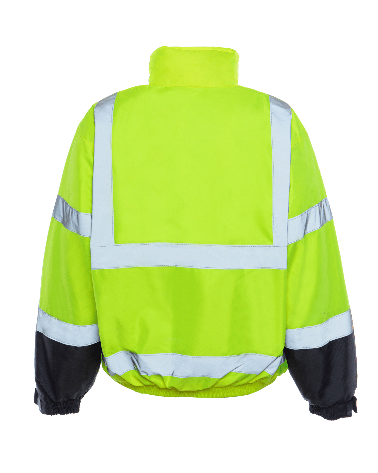 Utility Pro Wear Men's Outerwear UHV563 HiVis Bomber Jacket with Removable Fleece & Teflon Fabric Protector - Yellow