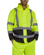 Utility Pro Wear Men's Rainwear UHV822 HiVis Waterproof Rain Jacket with Teflon™ Fabric Protector