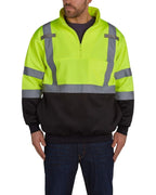 Utility Pro Wear Men's Sweatshirt UPA542 HiVis 1/4 Zip Soft Shell Pullover