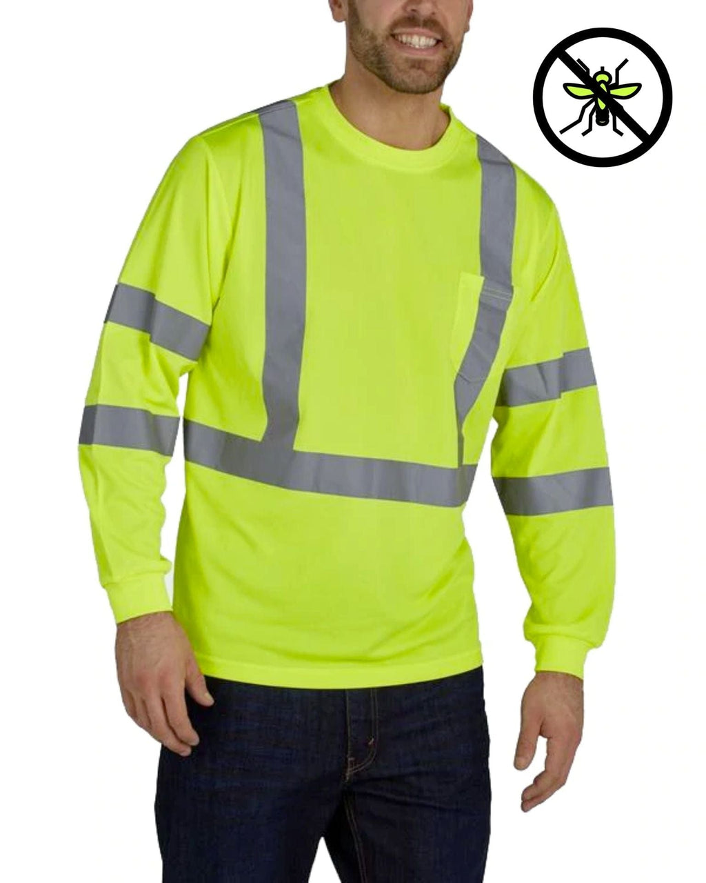 Utility Pro Wear Shirts UHV867 HiVis Long Sleeve Tee - Protected with PERIMETER™ Insect Guard