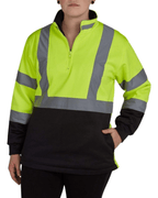 Utility Pro Wear Woman UHV667 HiVis Women's 1/4 Zip Soft Shell