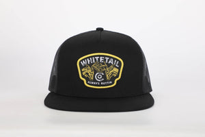 Whitetail Company Hats NEW !!! Whitetail Co. Always Ruttin High Front Trucker Black