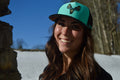 Whitetail Company Hats Whitetail Co. Western Buck Skull Teal Low/Mid Profile Trucker