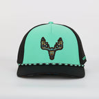 Whitetail Company Hats Whitetail Co. Western Buck Skull Teal Low/Mid Profile Trucker