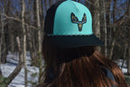 Whitetail Company Hats Whitetail Co. Western Buck Skull Teal Low/Mid Profile Trucker