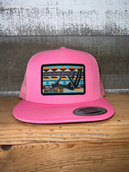 Whitetail Company Hats Yupoong 6006 Pink Western Buck