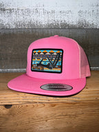 Whitetail Company Hats Yupoong 6006 Pink Western Buck