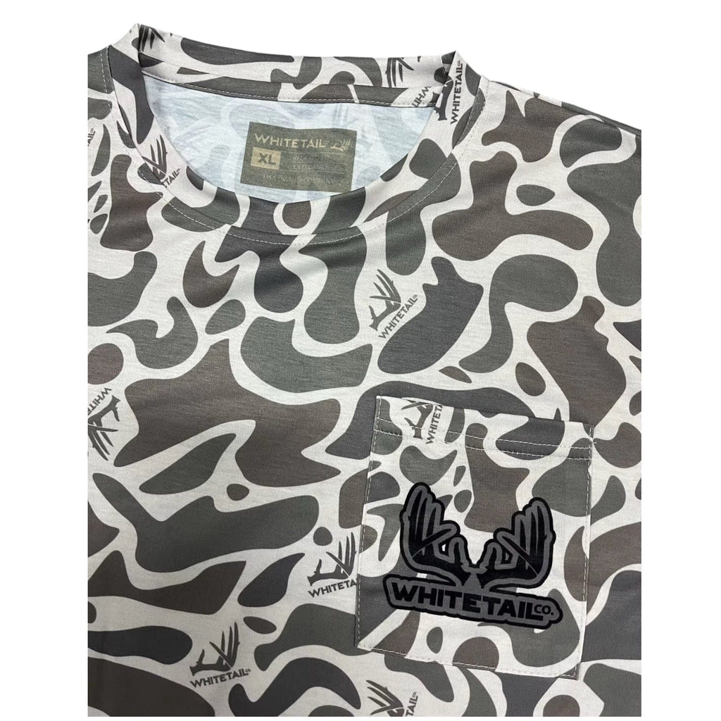 Whitetail Company New Whitetail Co. Old Camo Faded Pocket Tee