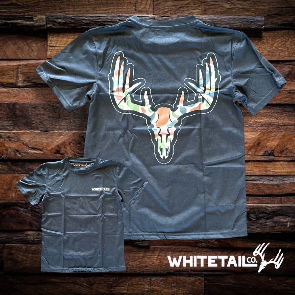 Whitetail Company Shirts Whitetail Co. Old Camo Skull Tee