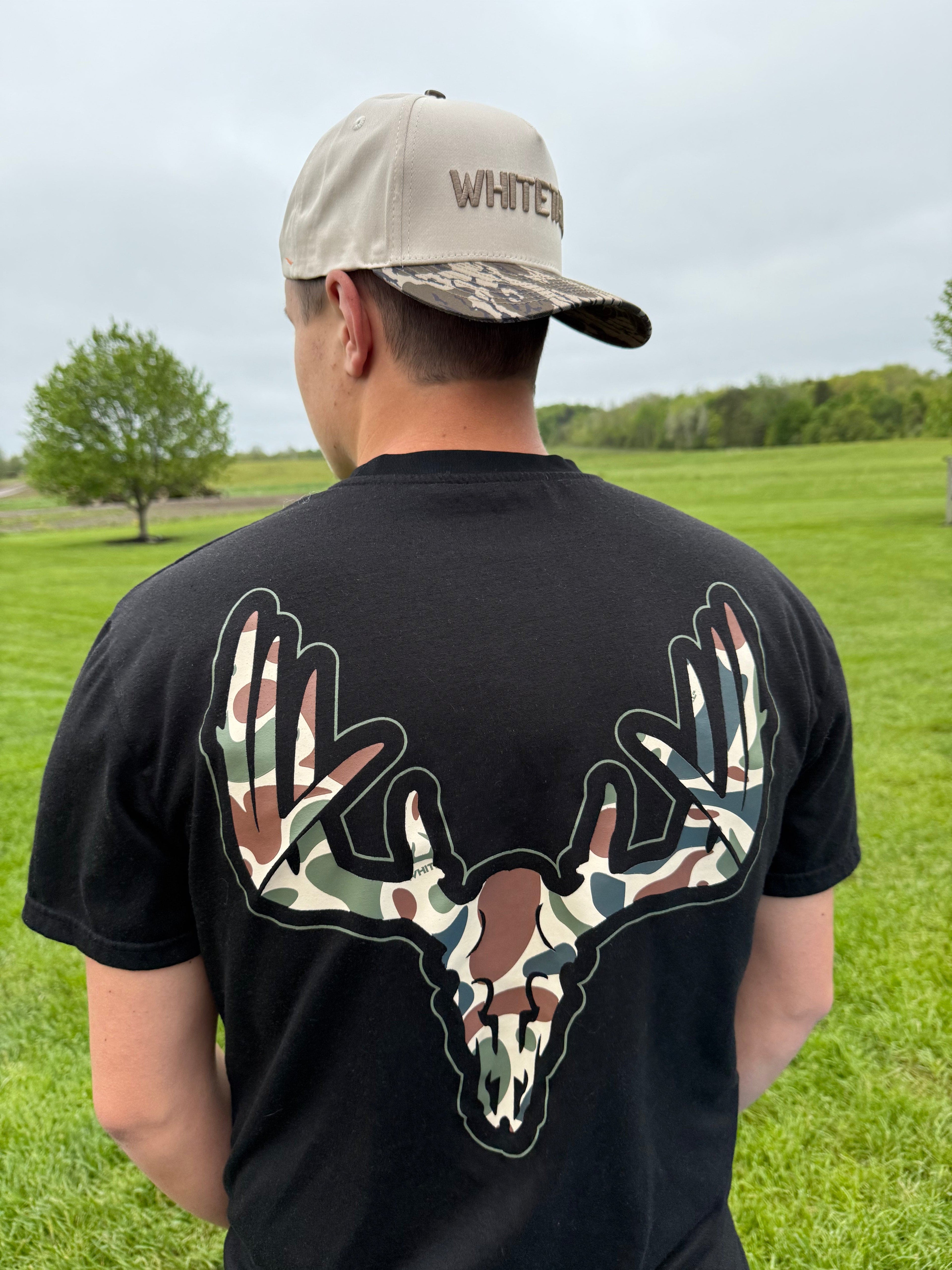 Whitetail Company Shirts Whitetail Co. Old Camo Skull Tee