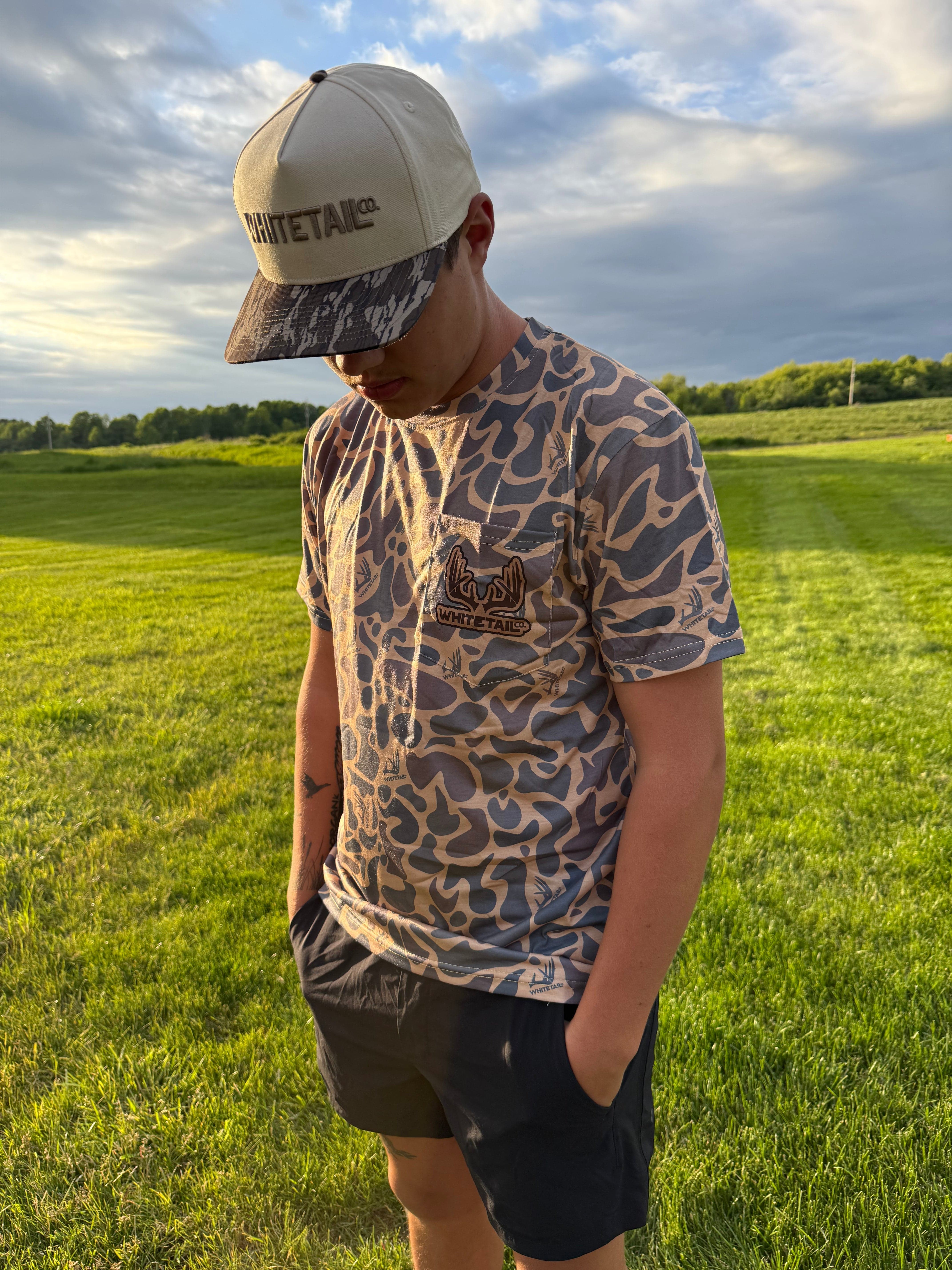 moon field　old summer camo edition Whitetail Co. Old Duck Camo Faded Pocket Tee – Russell's Western