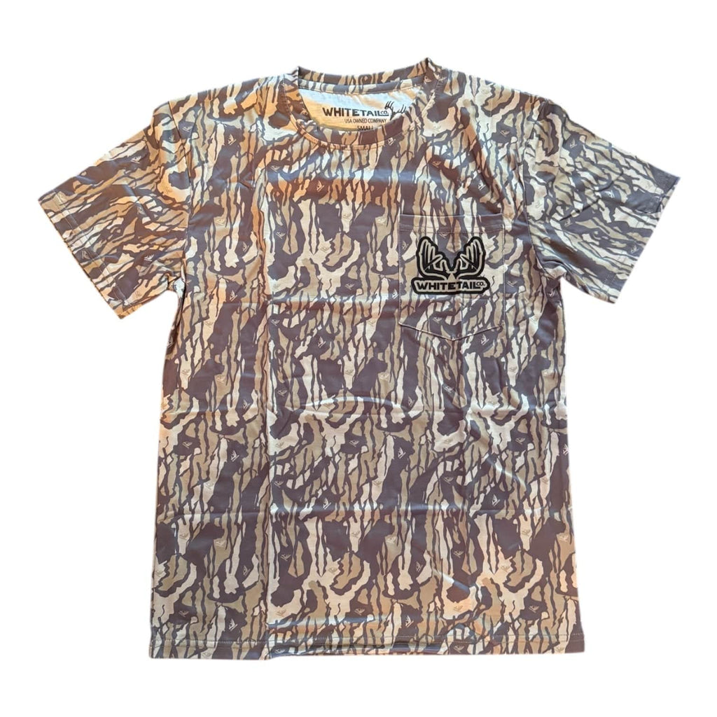 Whitetail Company Shirts Whitetail Co. Old Tree Bark Camo Faded Pocket Tee
