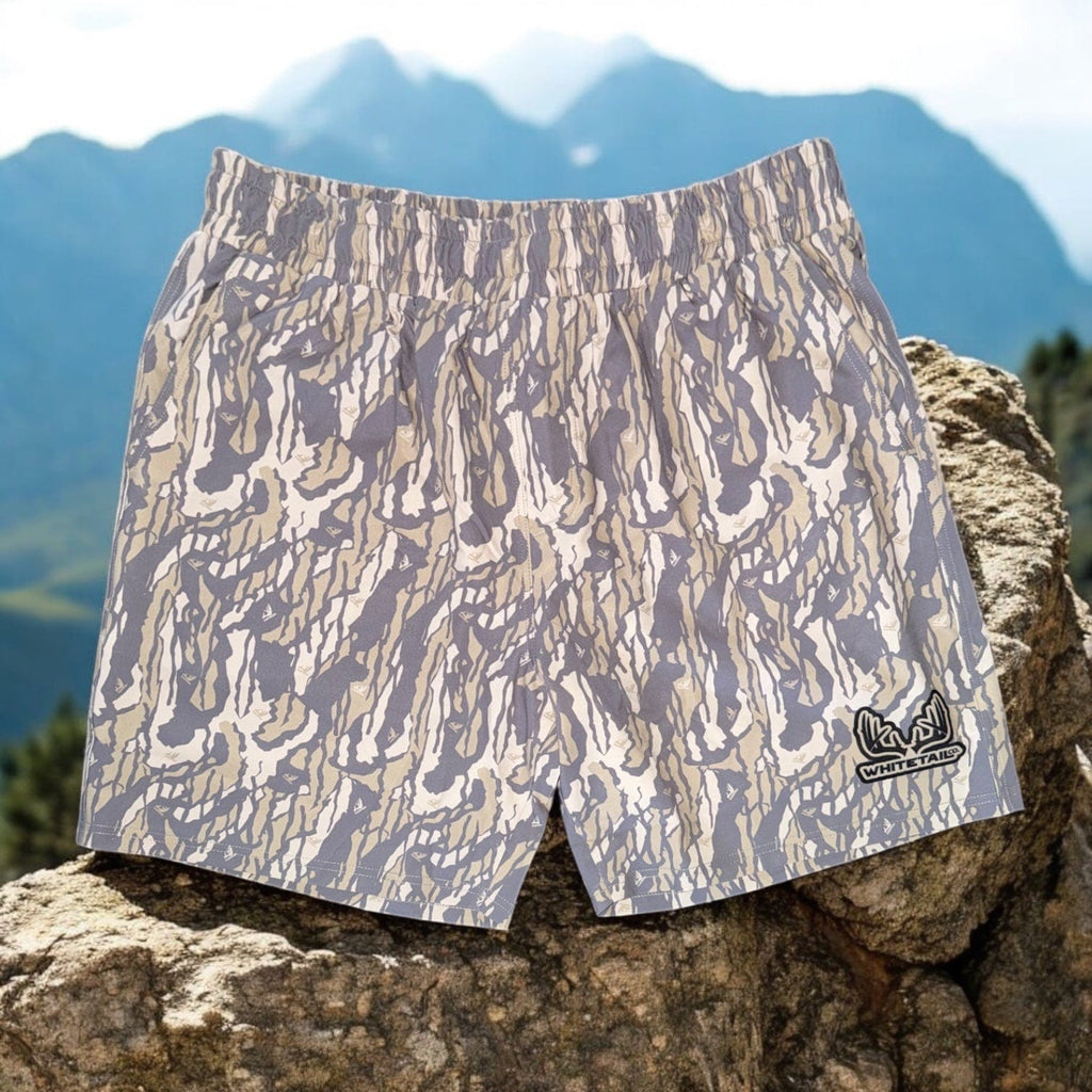 Whitetail Company Whitetail Co. Hunt Camp Shorts Faded Old Tree Bark