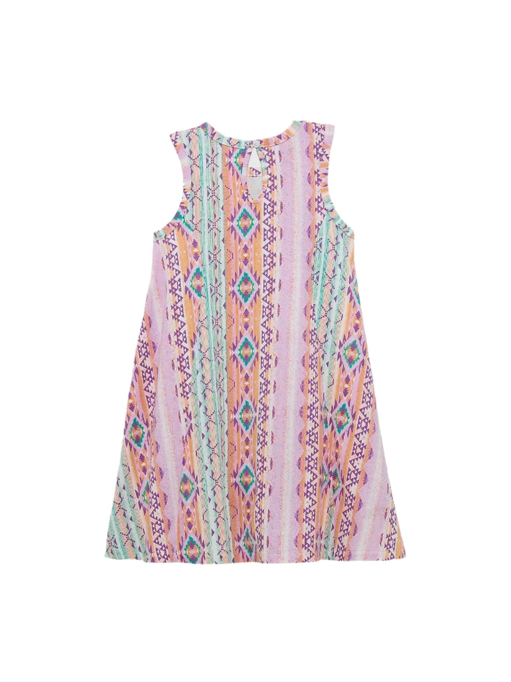 WRANGLER Dresses & Skirts Wrangler Girl's Purple Geometric Western Sleeveless Swing Dress 112364334