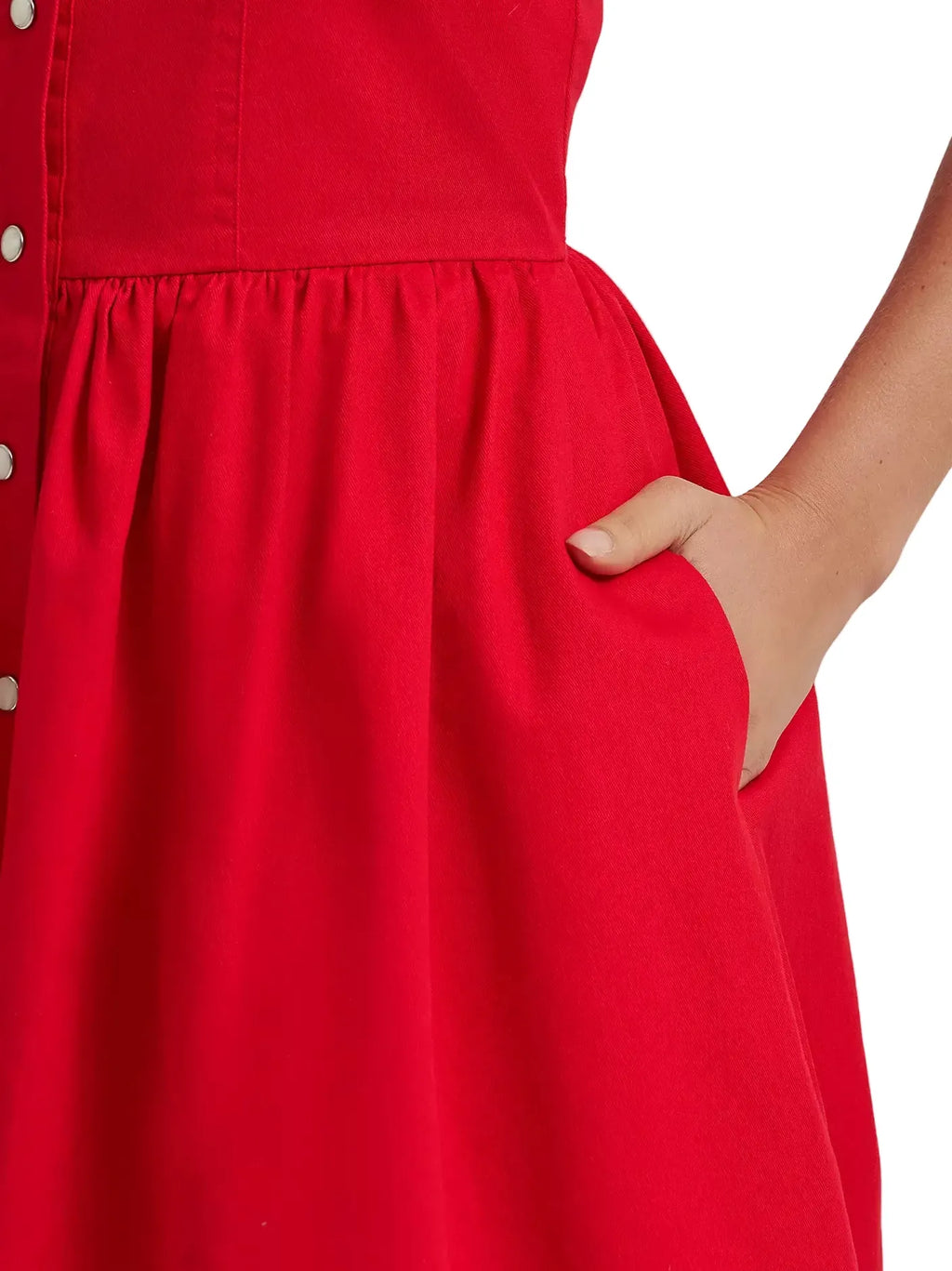 WRANGLER JEANS Dresses & Skirts Wrangler Women's Bright Red Americana Corset Snap Dress 112379499