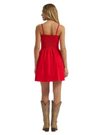 WRANGLER JEANS Dresses & Skirts Wrangler Women's Bright Red Americana Corset Snap Dress 112379499