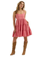 WRANGLER JEANS Dresses & Skirts Wrangler Women's Red Strappy Tiered Dress 112365032