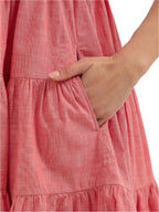 WRANGLER JEANS Dresses & Skirts Wrangler Women's Red Strappy Tiered Dress 112365032