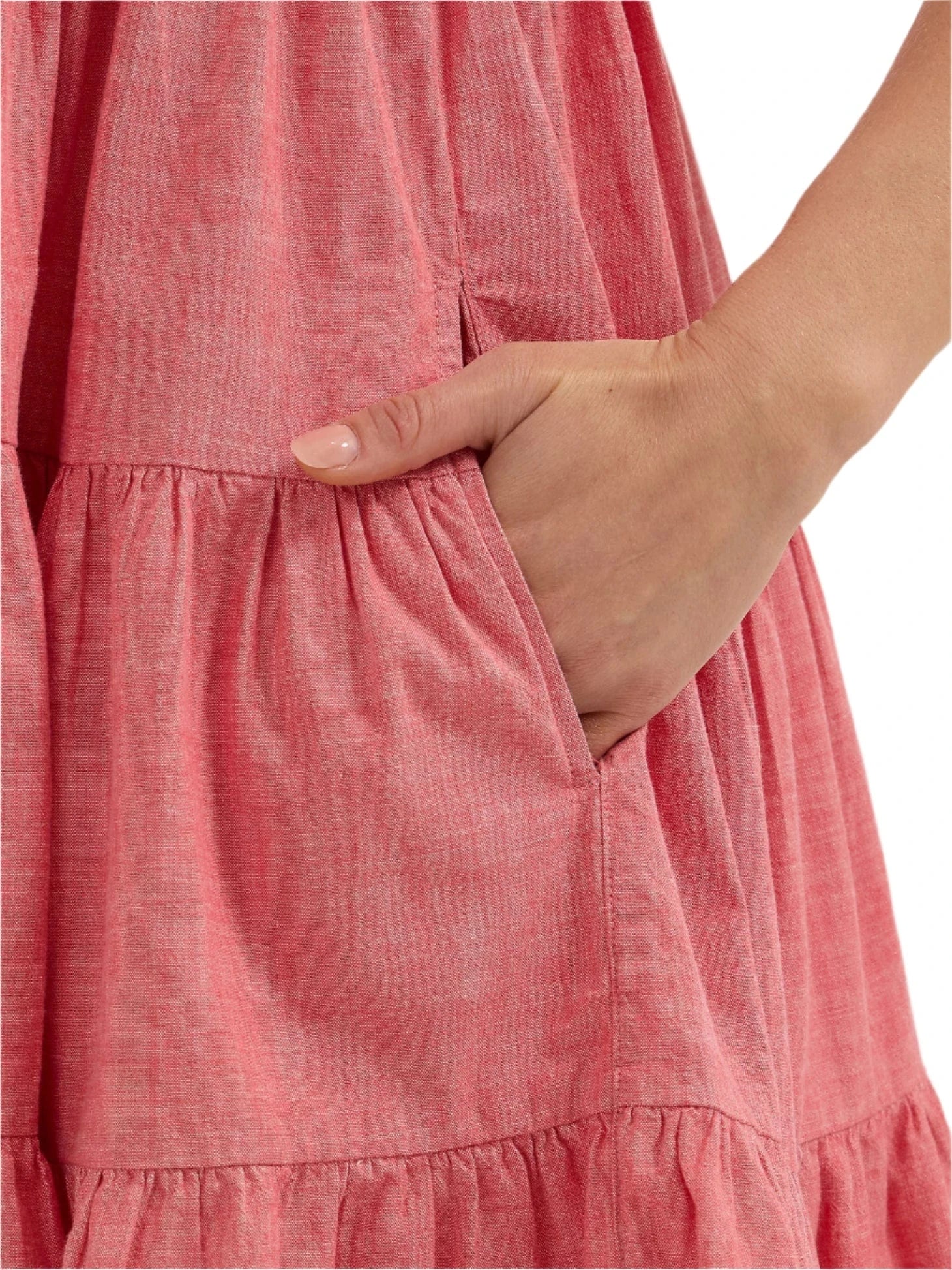 WRANGLER JEANS Dresses & Skirts Wrangler Women's Red Strappy Tiered Dress 112365032